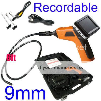 9mm flexible borescope Endoscope Inspection Camera DVR © mybattery waterproof camera endoscope